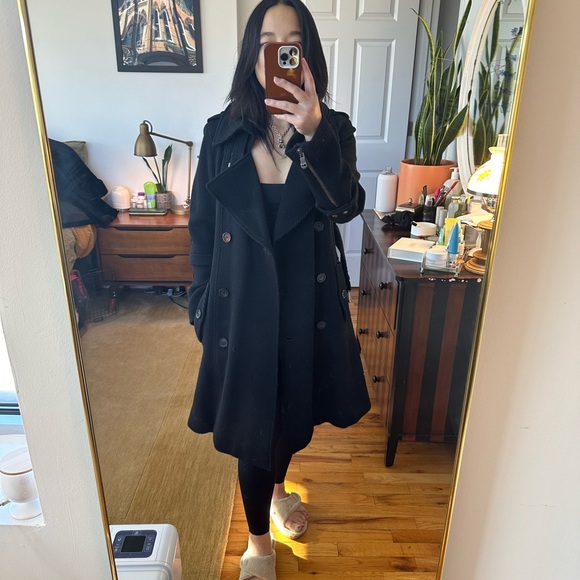 Andrew Marc • Tailored double breasted long coat - Picture 4 of 16